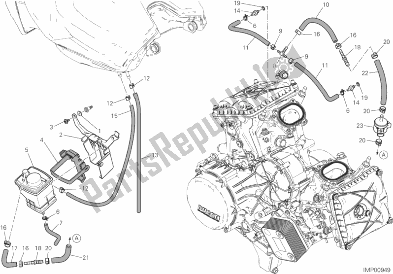 All parts for the Canister Filter of the Ducati Superbike 1299 ABS USA 2015